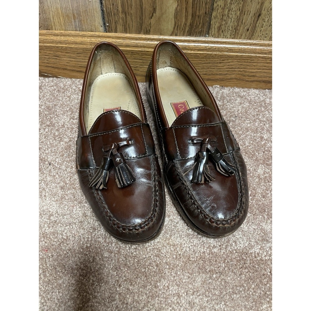 Cole Haan Mens‎ Pinch Penny Tassel Loafer Shoes Dark Brown Size 8